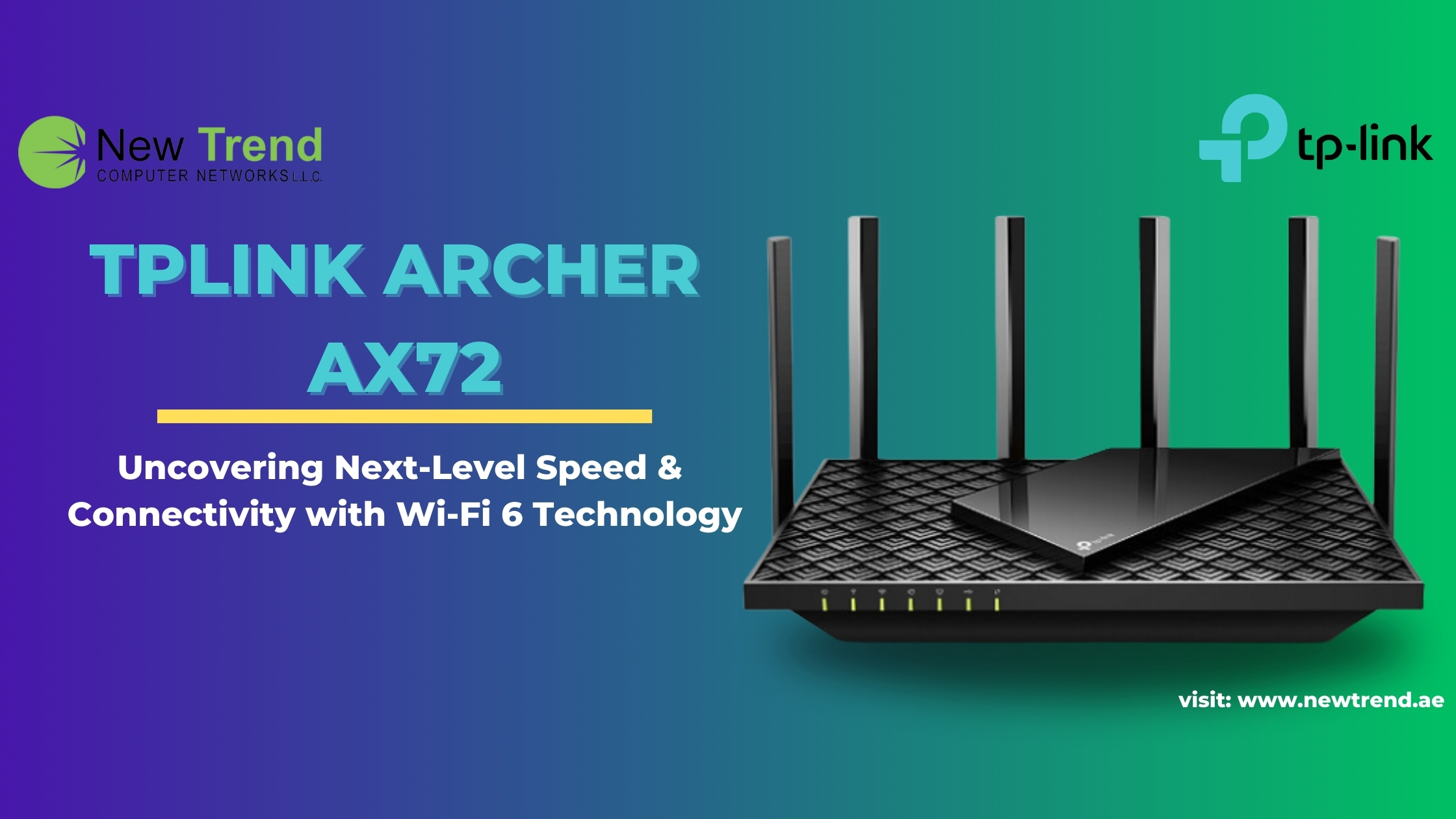 TP-LINK ARCHER AX72 - Uncovering Next-Level Speed and Connectivity with  Wi-Fi 6 Technology - New Trend