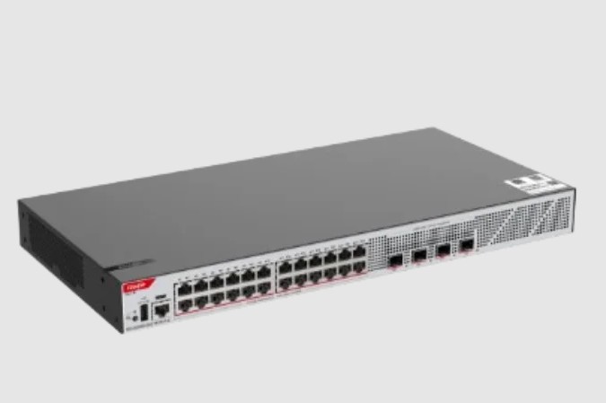 24 x 10/100/1000BASE-T ports, 4 x GE/2.5GE/10GE SFP+ ports, PoE power supply, support PoE+, a maximum of 370 W PoE output, and built-in power modulea