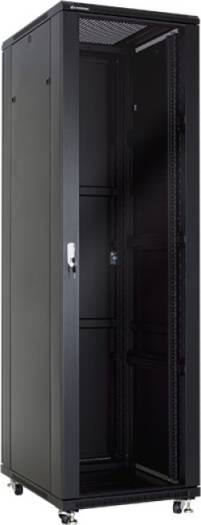 42U CABINET 600X800 X2000H WITH 2 SHELF AND 4 FAN, WHEELS