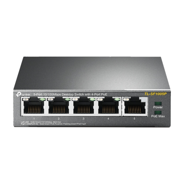 tplink Authorized DistributorTL-SF1005P 5-Port 10/100Mbps Desktop Switch with 4-Port PoE