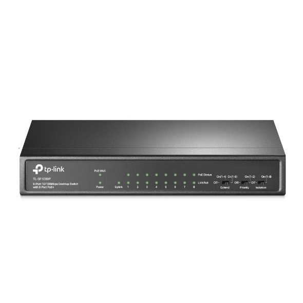 tl-sf1009p 9-port 10/100mbps desktop switch dubai distribution uae